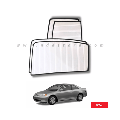 SUN SHADE WHITE WRINKLE FOR HONDA CIVIC (2002-2006) - ndestore.com