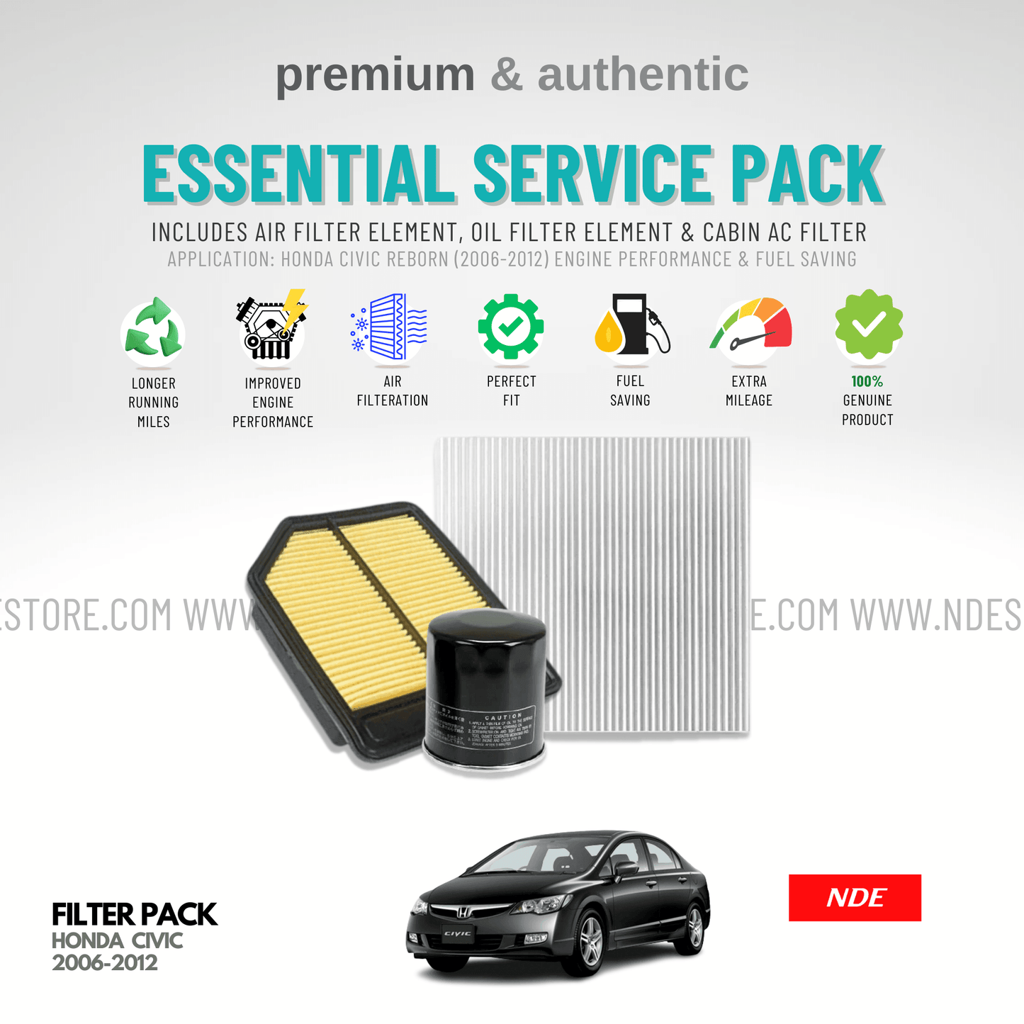 ESSENTIAL FILTER PACK FOR HONDA CIVIC (2006-2012) - ndestore.com