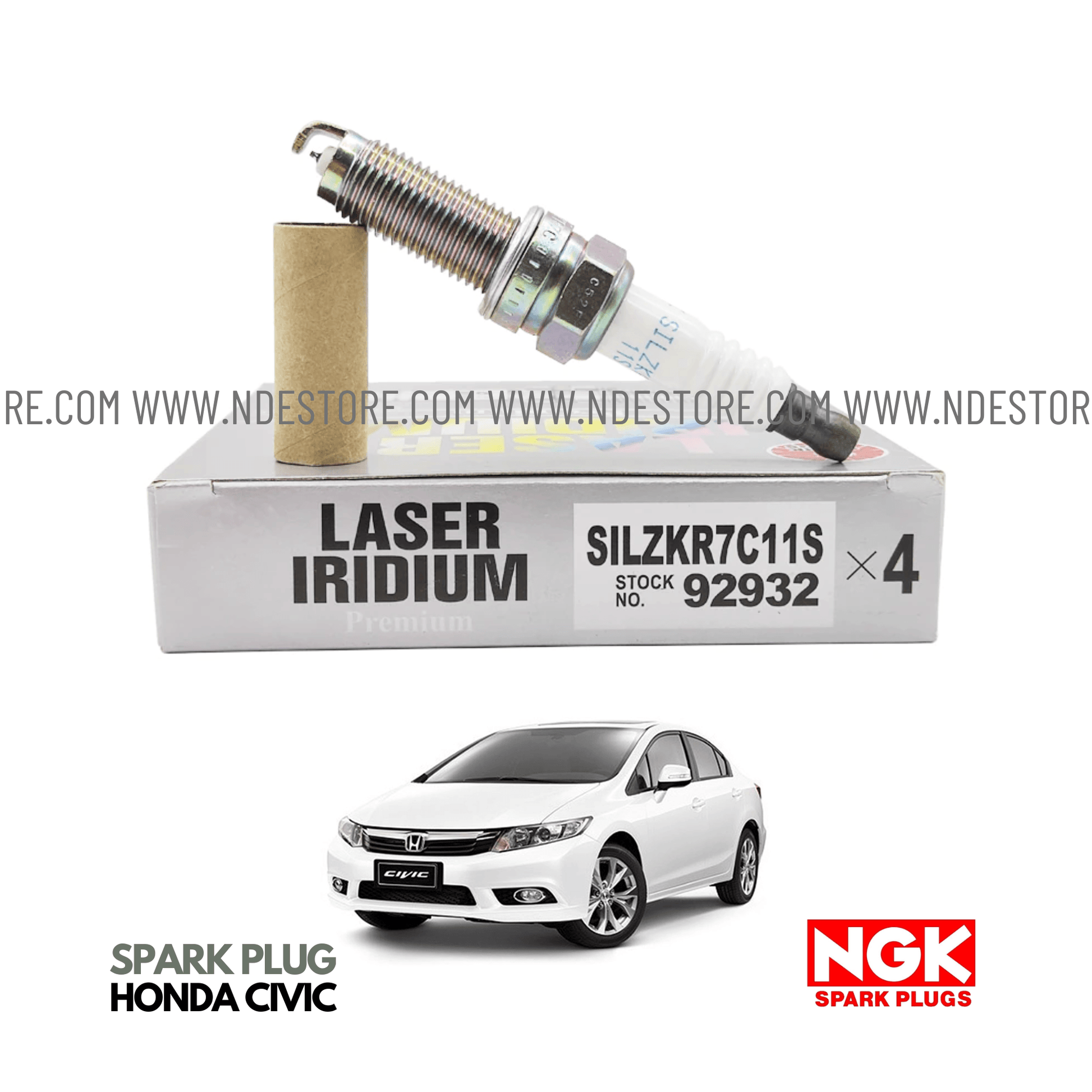 SPARK PLUG NGK LASER IRIDIUM FOR HONDA CIVIC (2012-2016) - ndestore.com