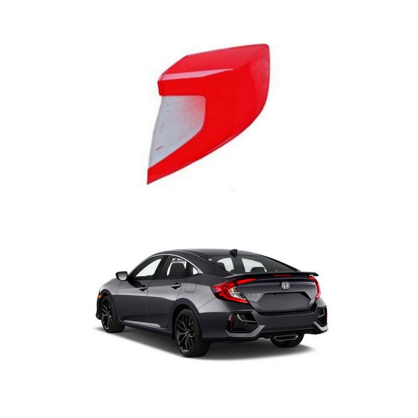 BACK LIGHT LENS COVER FOR HONDA CIVIC (2016-2020) - ndestore.com