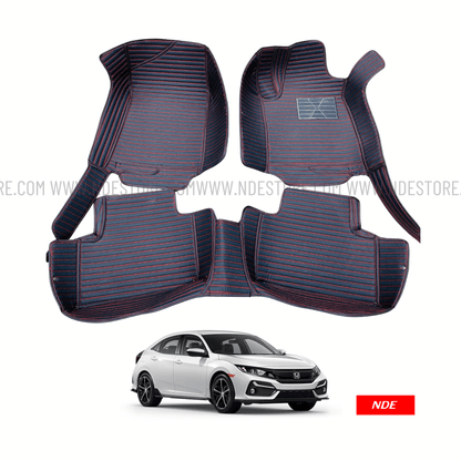 FLOOR MAT 7D STYLE LINEAR DESIGN FOR HONDA CIVIC (2016-2021)