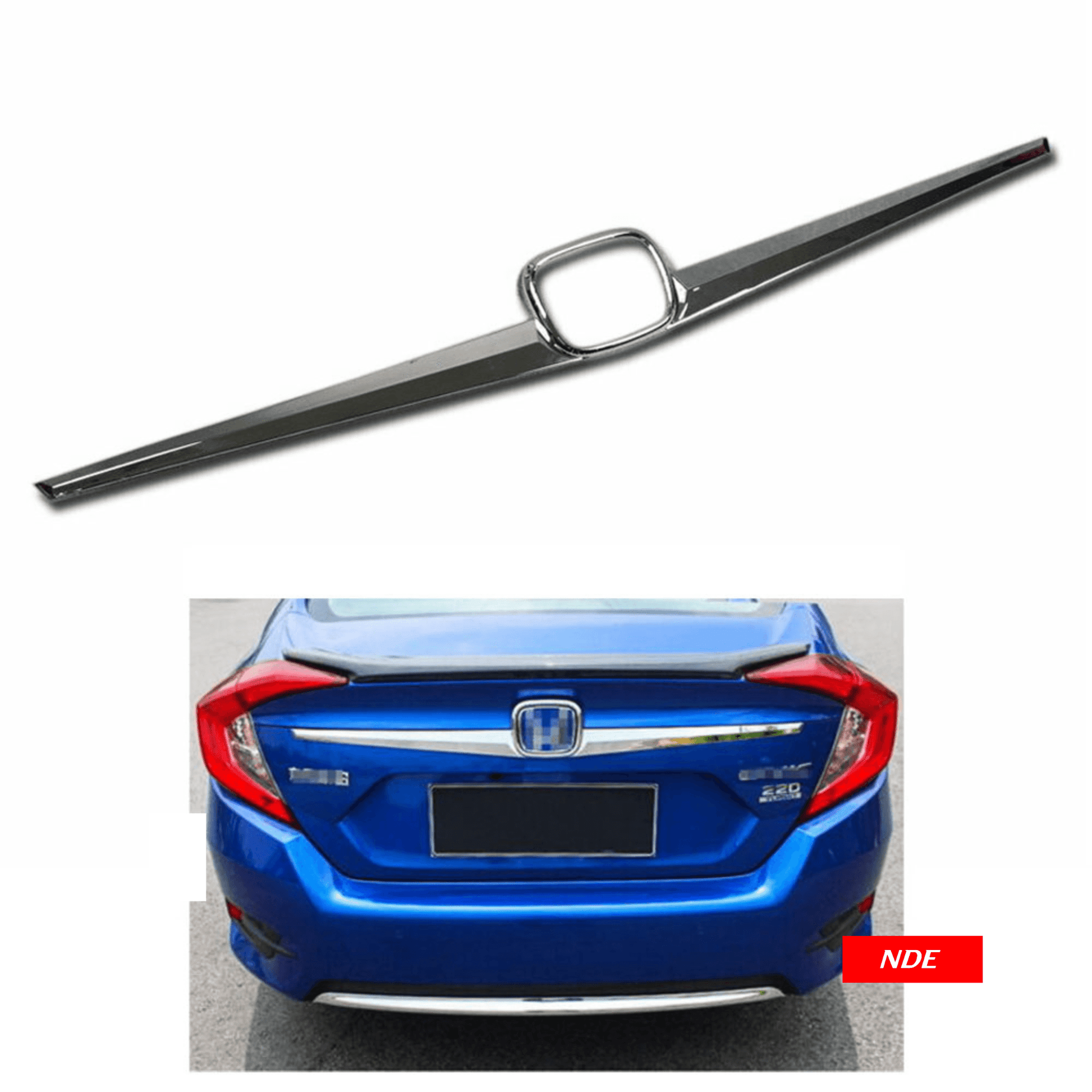 TRUNK CHROME PREMIUM QUALITY FOR HONDA CIVIC (2016-2021) (IMPORTED) - ndestore.com