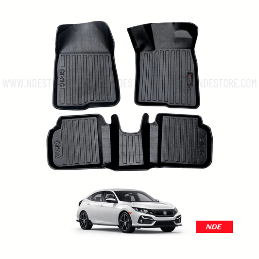 FLOOR MAT TPE STYLE PREMIUM QUALITY FOR HONDA CIVIC (2016-2021) - ndestore.com