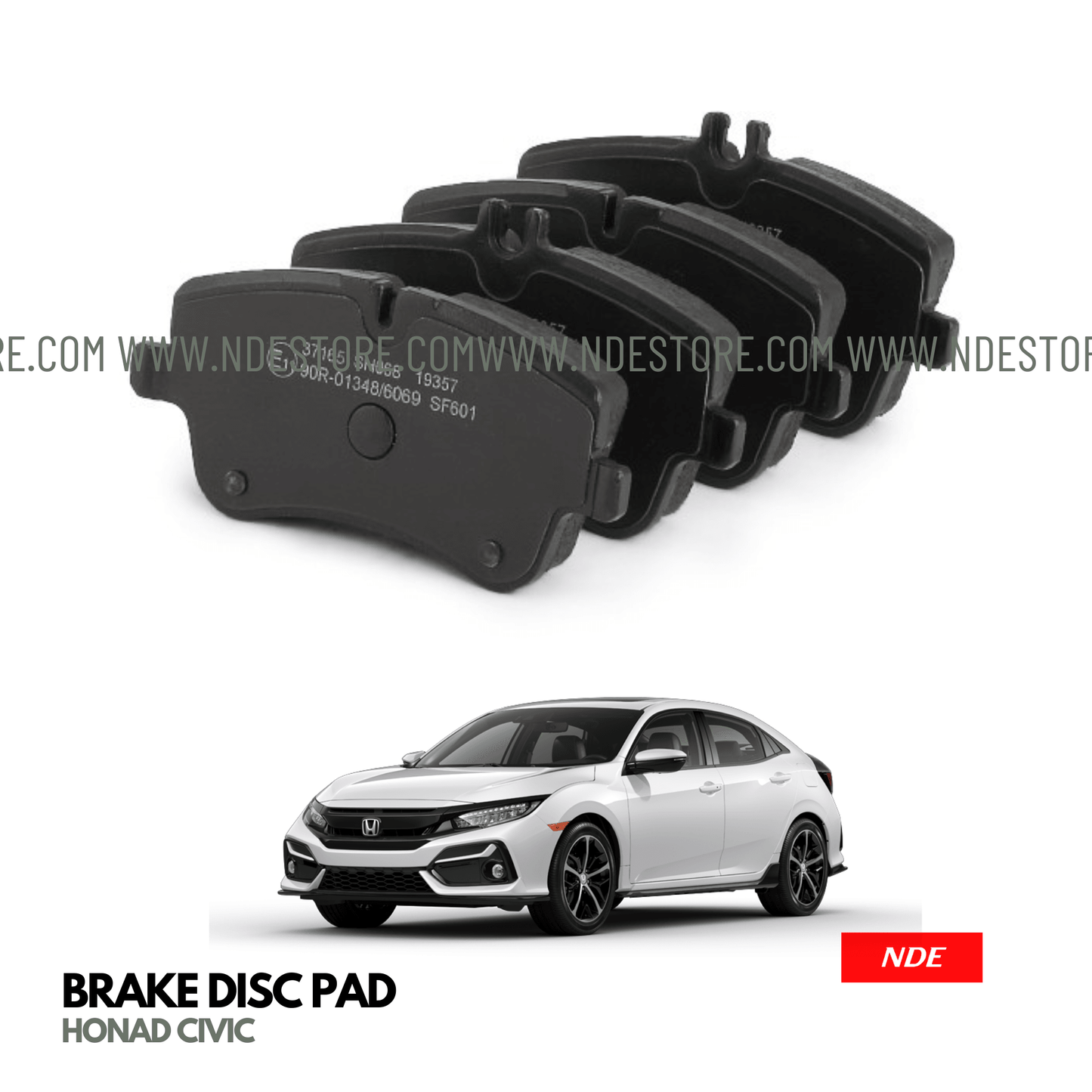 BRAKE DISC PAD FRONT / REAR FOR HONDA CIVIC (2016-2021) - MK JAPAN - ndestore.com