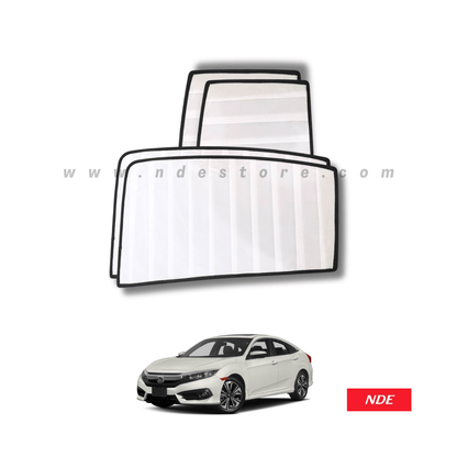 SUN SHADE WHITE WRINKLE FOR HONDA CIVIC (2016-2021) - ndestore.com