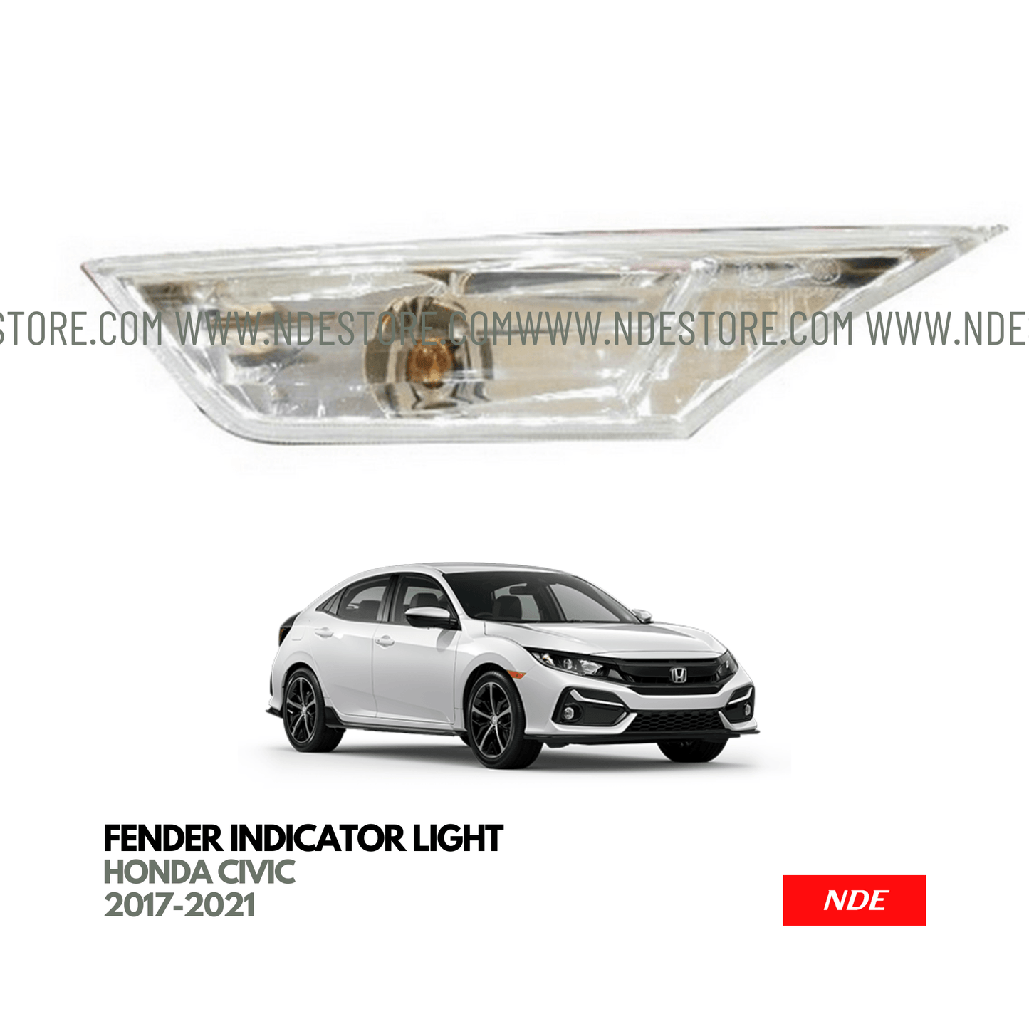 FENDER LIGHT ASSY INDICATOR WHITE FOR HONDA CIVIC (2016 - 2021) - ndestore.com