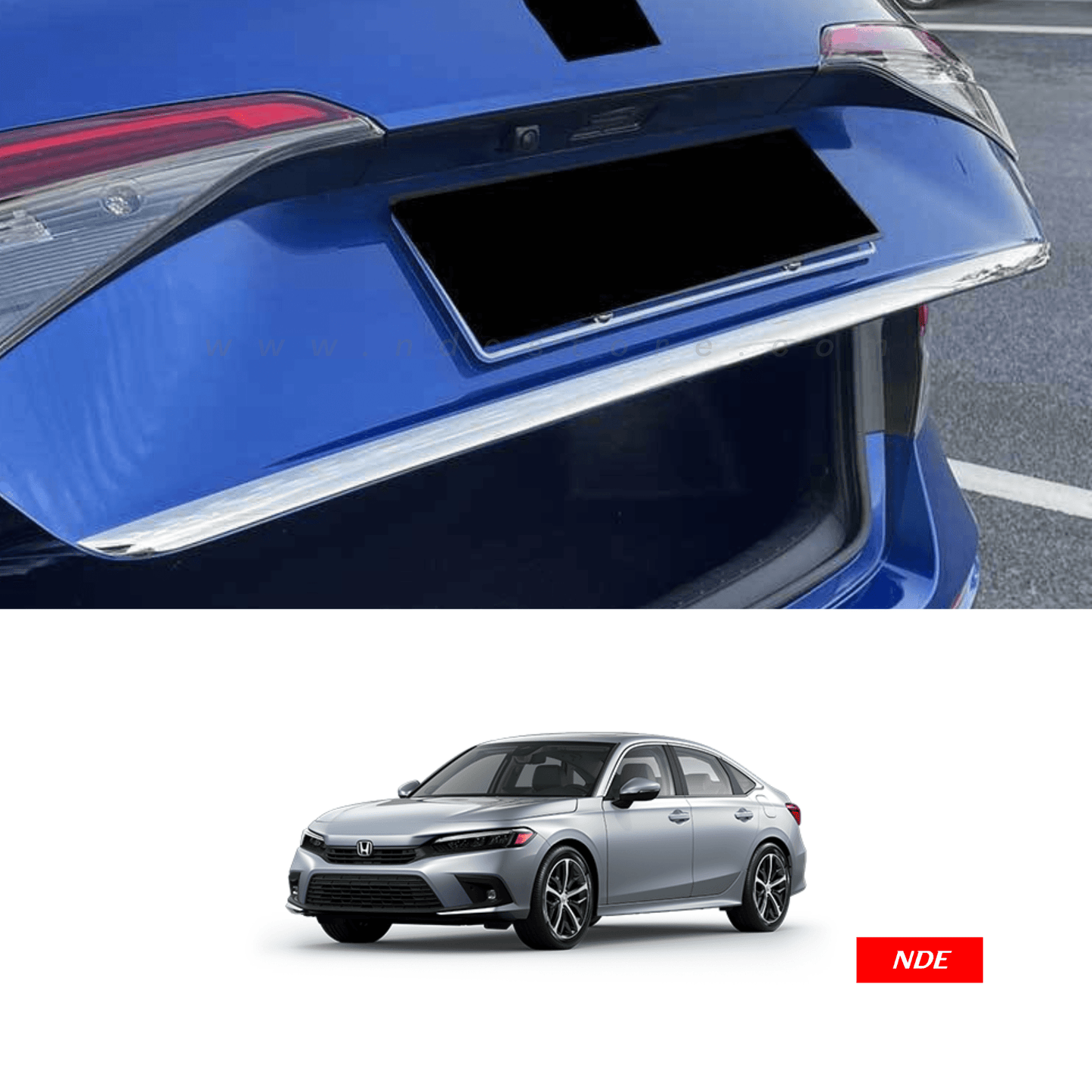 TRUNK MOLDING CHROME REAR FOR HONDA CIVIC (2021-2024) - ndestore.com