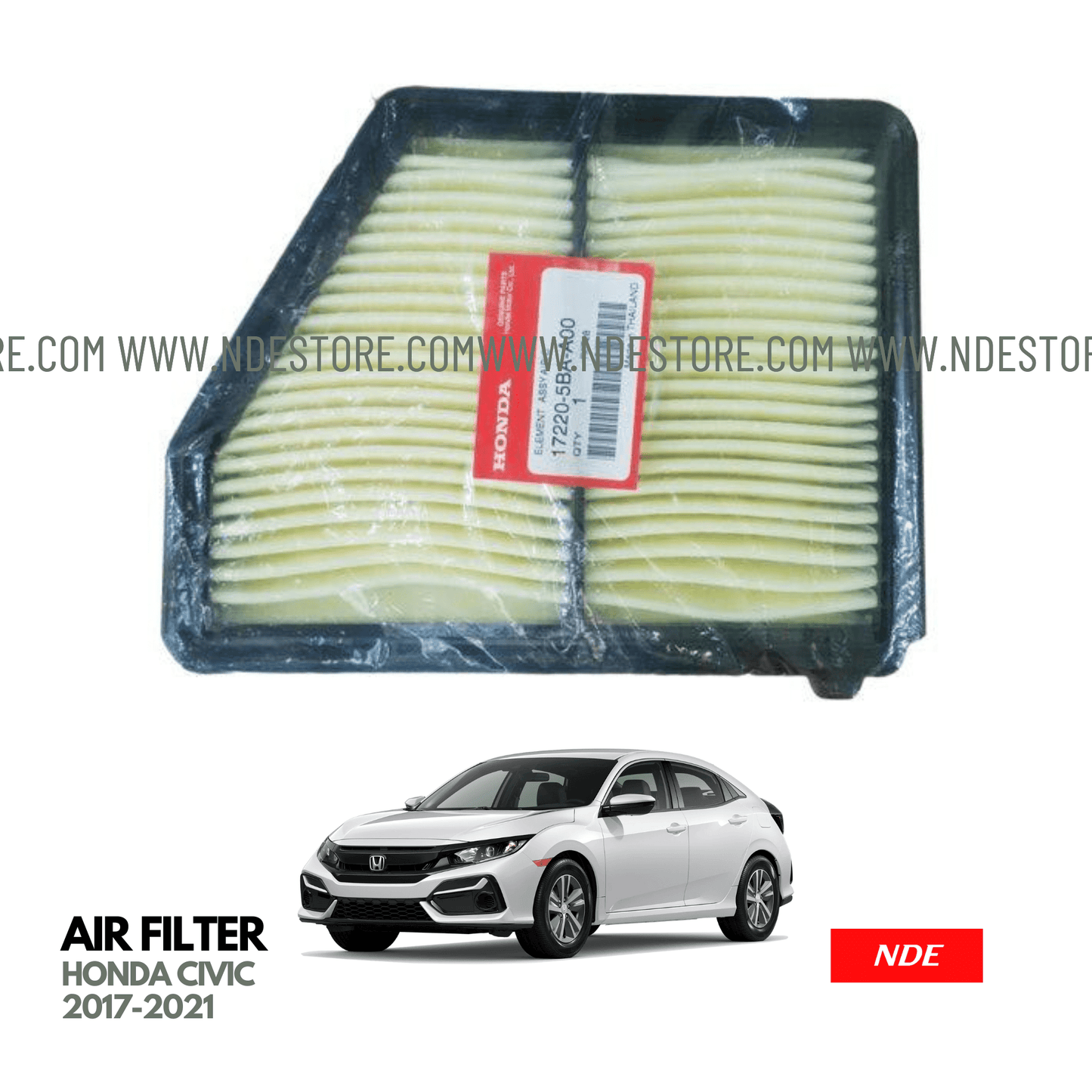 AIR FILTER ELEMENT GENUINE FOR HONDA CIVIC 1.8 (2016-2021) (HONDA GENUINE PART) - ndestore.com