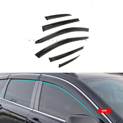 AIR PRESS BLACK TINTED DOOR WINDOW VISOR FOR HONDA CIVIC (2021-2024) - TXR - ndestore.com