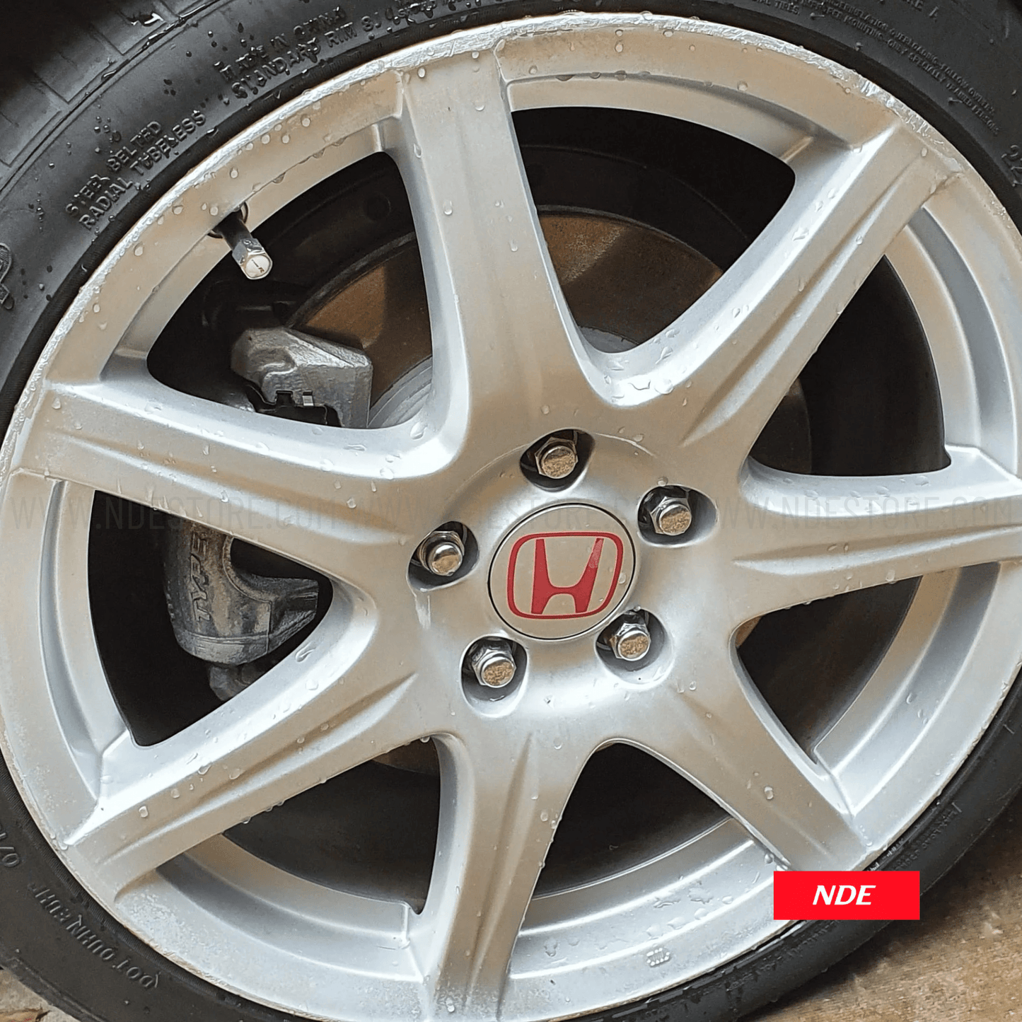 WHEEL CAP HONDA LOGO RED AND SILVER | WHEEL CENTRE CAP - ndestore.com