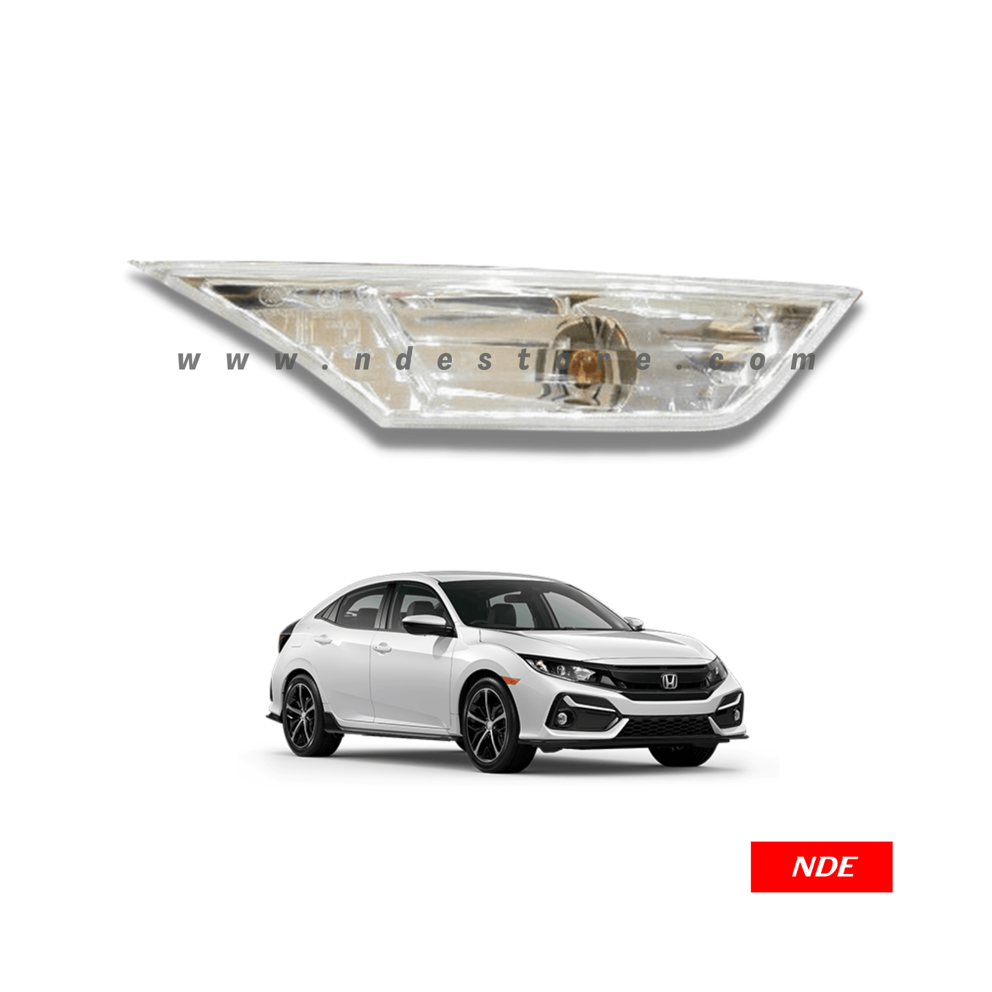 FENDER LIGHT ASSY INDICATOR WHITE FOR HONDA CIVIC (2016 - 2021) - ndestore.com