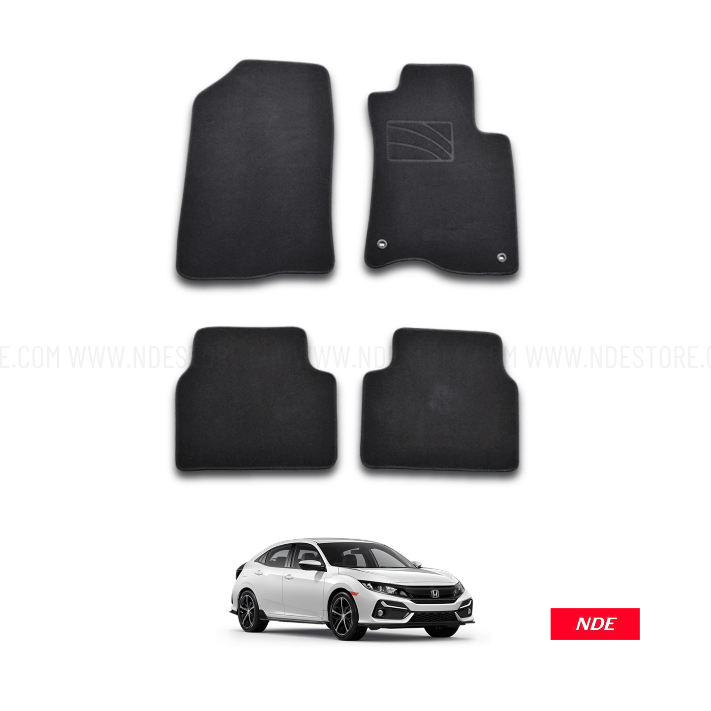 FLOOR MATS PREMIUM QUALITY FOR HONDA CIVIC (2016 - 2021) - ndestore.com