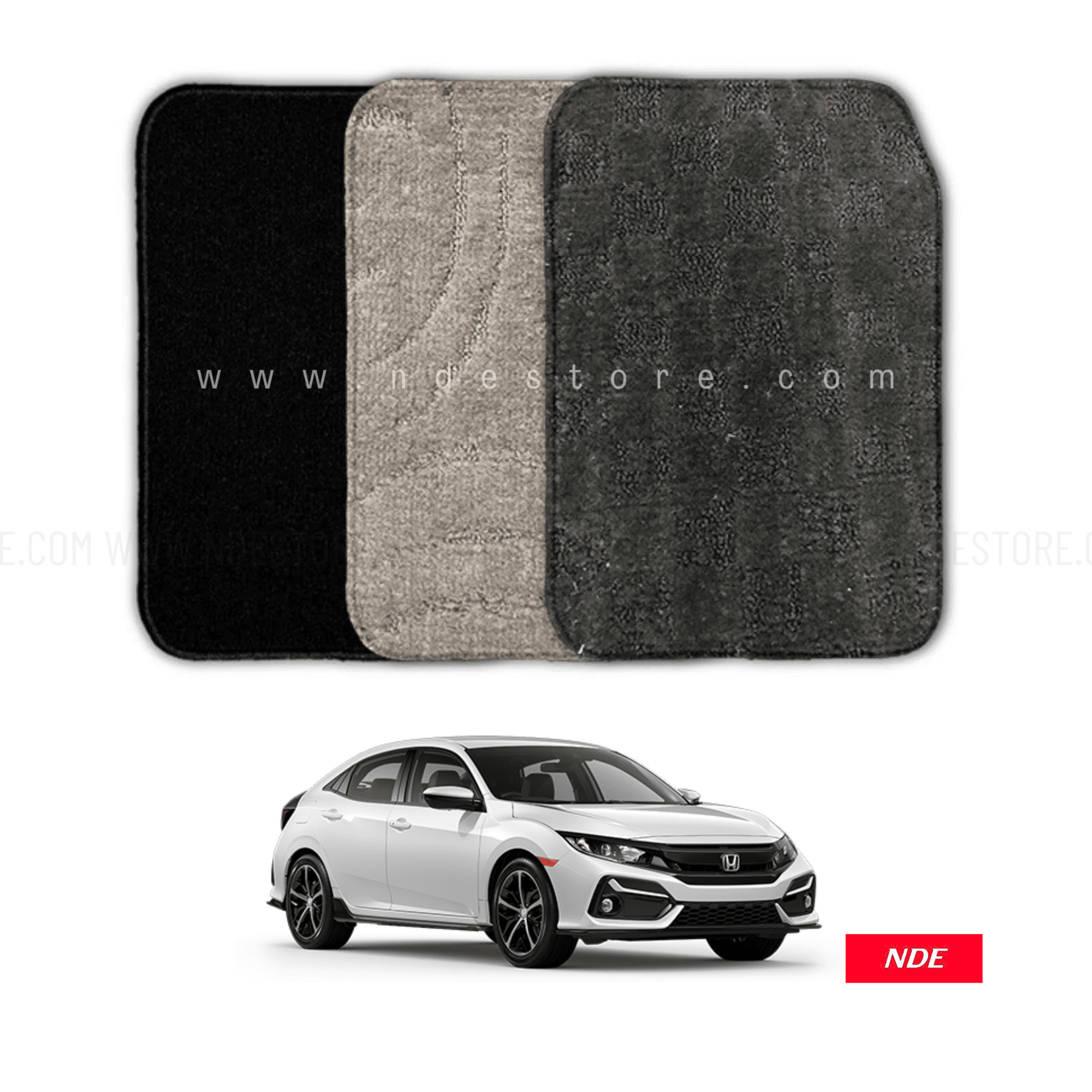 FLOOR MATS PREMIUM QUALITY FOR HONDA CIVIC (2016 - 2021) - ndestore.com