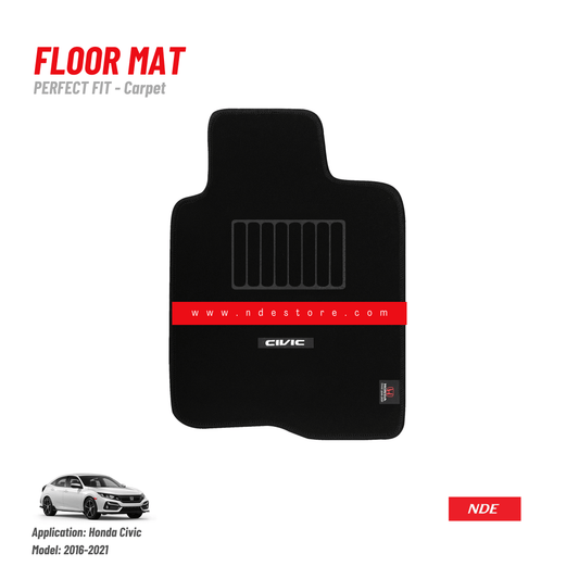 FLOOR MAT PREMIUM QUALITY FOR HONDA CIVIC (2016-2022) - ndestore.com