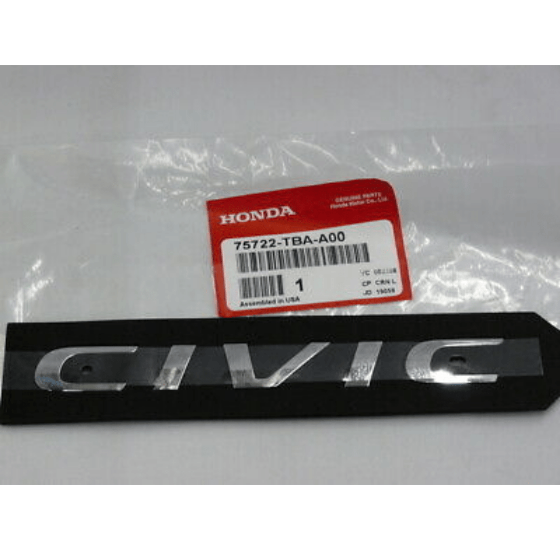 MONOGRAM EMBLEM REAR, GENUINE FOR HONDA CIVIC (IMPORTED) - ndestore.com