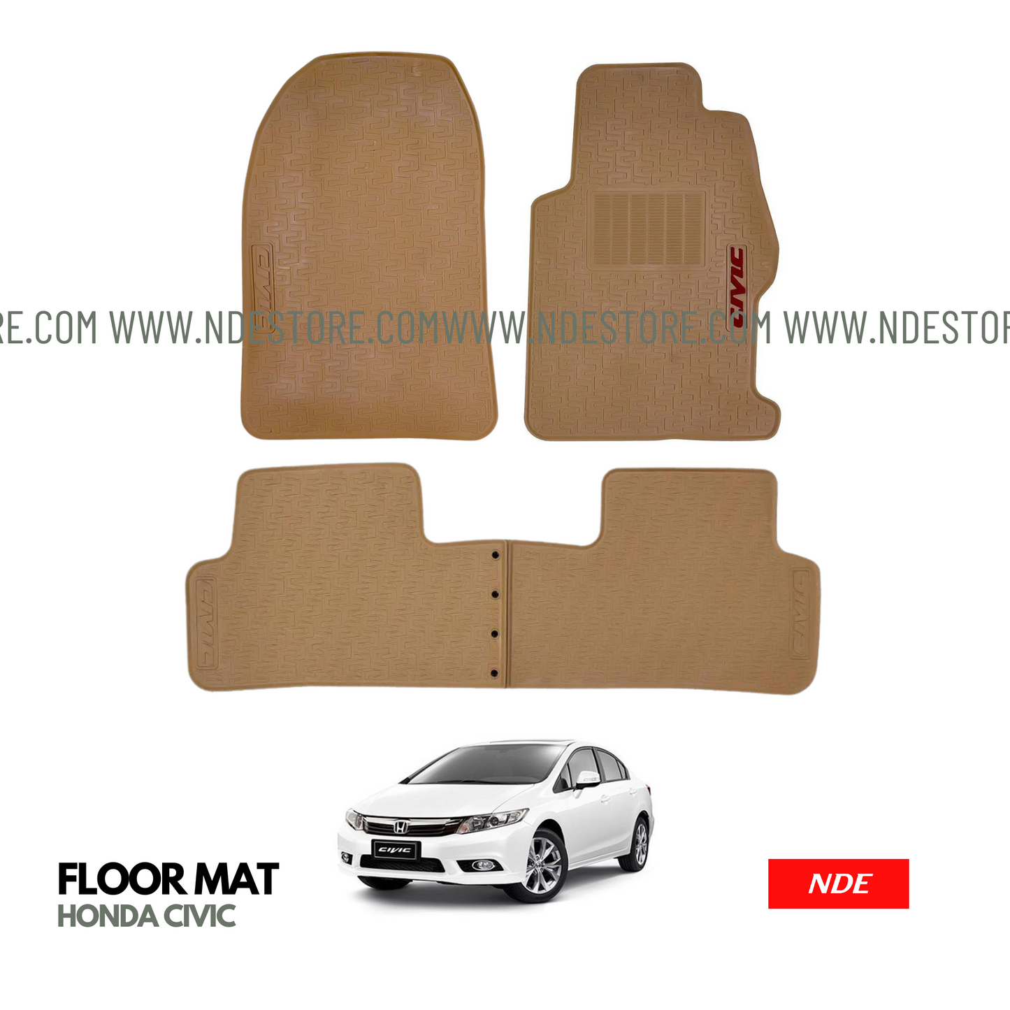 FLOOR MAT RUBBER FOR HONDA CIVIC (2012-2016)