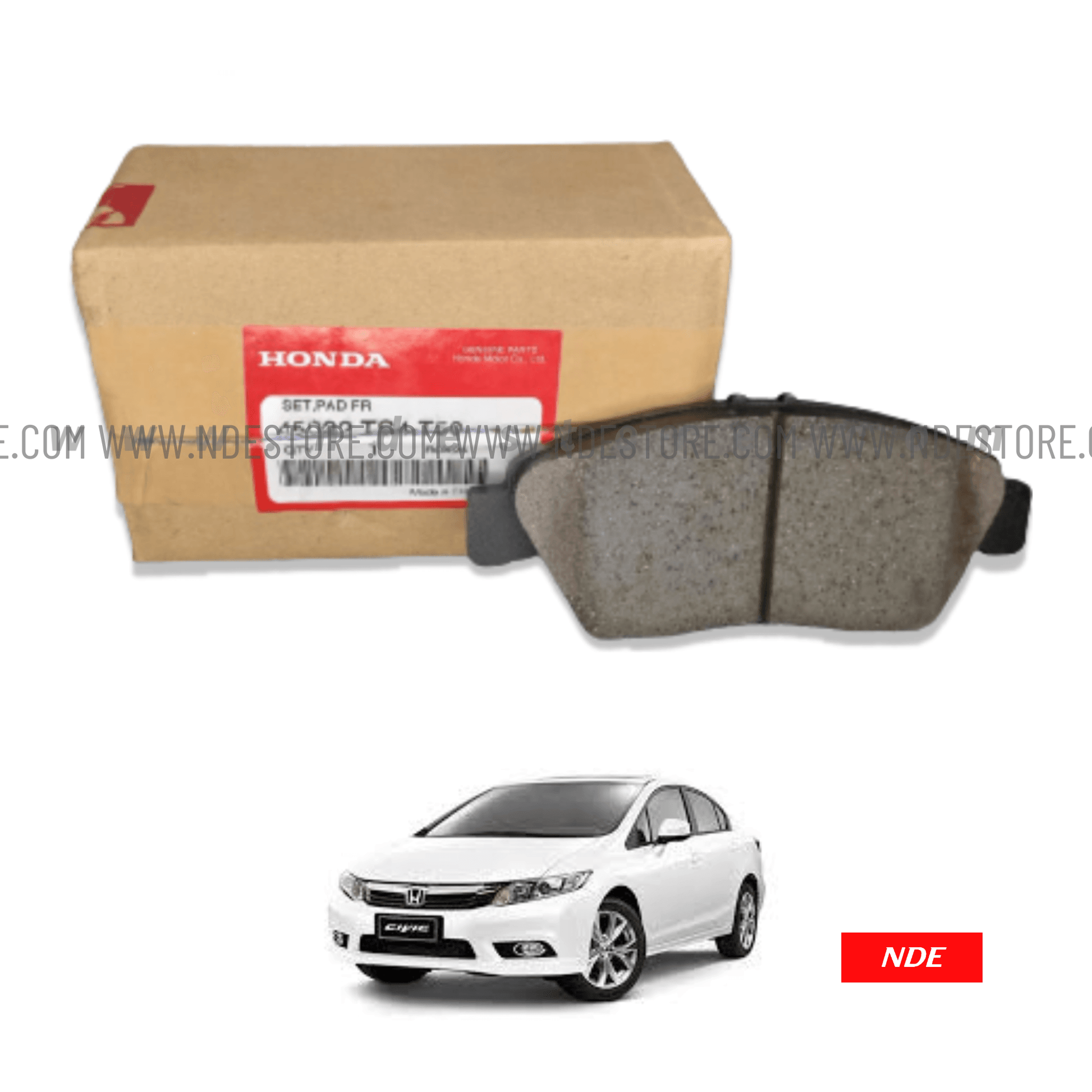 BRAKE, DISC PAD REAR FOR HONDA CIVIC (2012-2016) (HONDA GENUINE PART) - ndestore.com