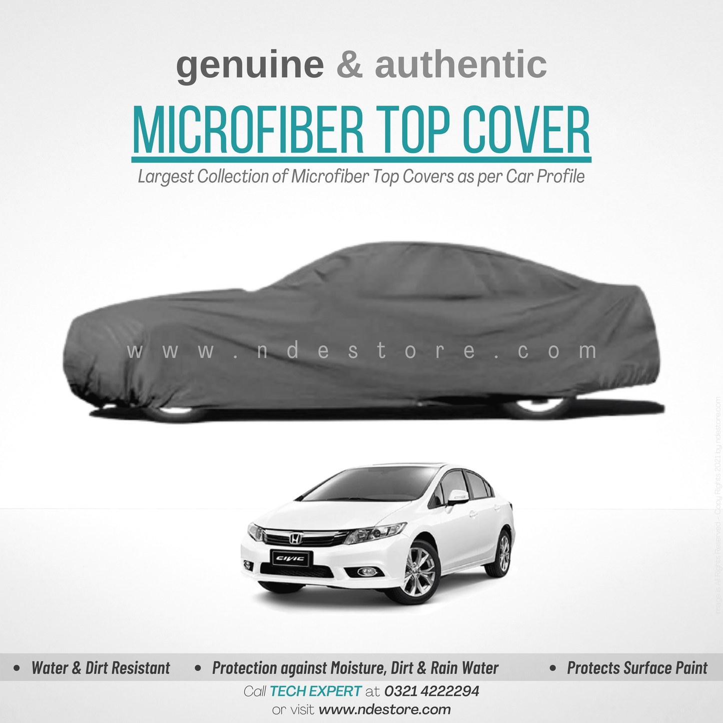 TOP COVER MICROFIBER FOR HONDA CIVIC (2012-2016) - ndestore.com