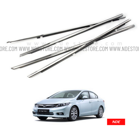 WEATHER STRIP STEEL WITH CHROME FOR HONDA CIVIC (2012-2016)
