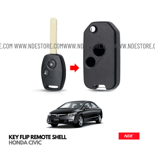 KEY FLIP REMOTE SHELL FOR HONDA CIVIC (2006-2012) - ndestore.com