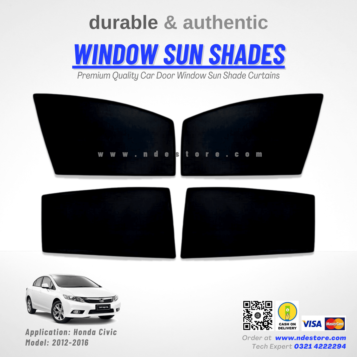 SUN SHADE PREMIUM QUALITY FOR HONDA CIVIC (2012-2016) (REBIRTH) - ndestore.com