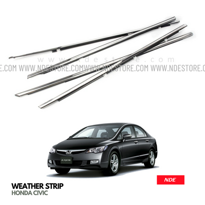 WEATHER STRIP STEEL WITH CHROME FOR HONDA CIVIC (2006-2012)