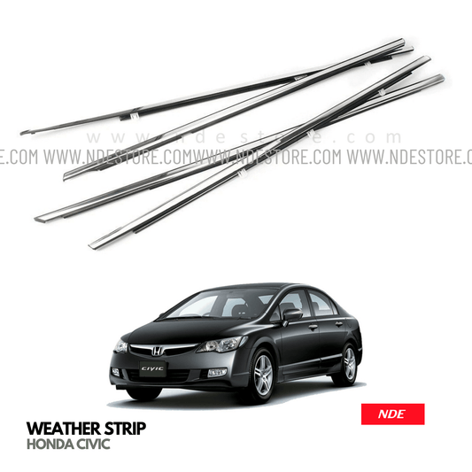 WEATHER STRIP CHROME COVER FOR HONDA CIVIC (2006-2012) - ndestore.com