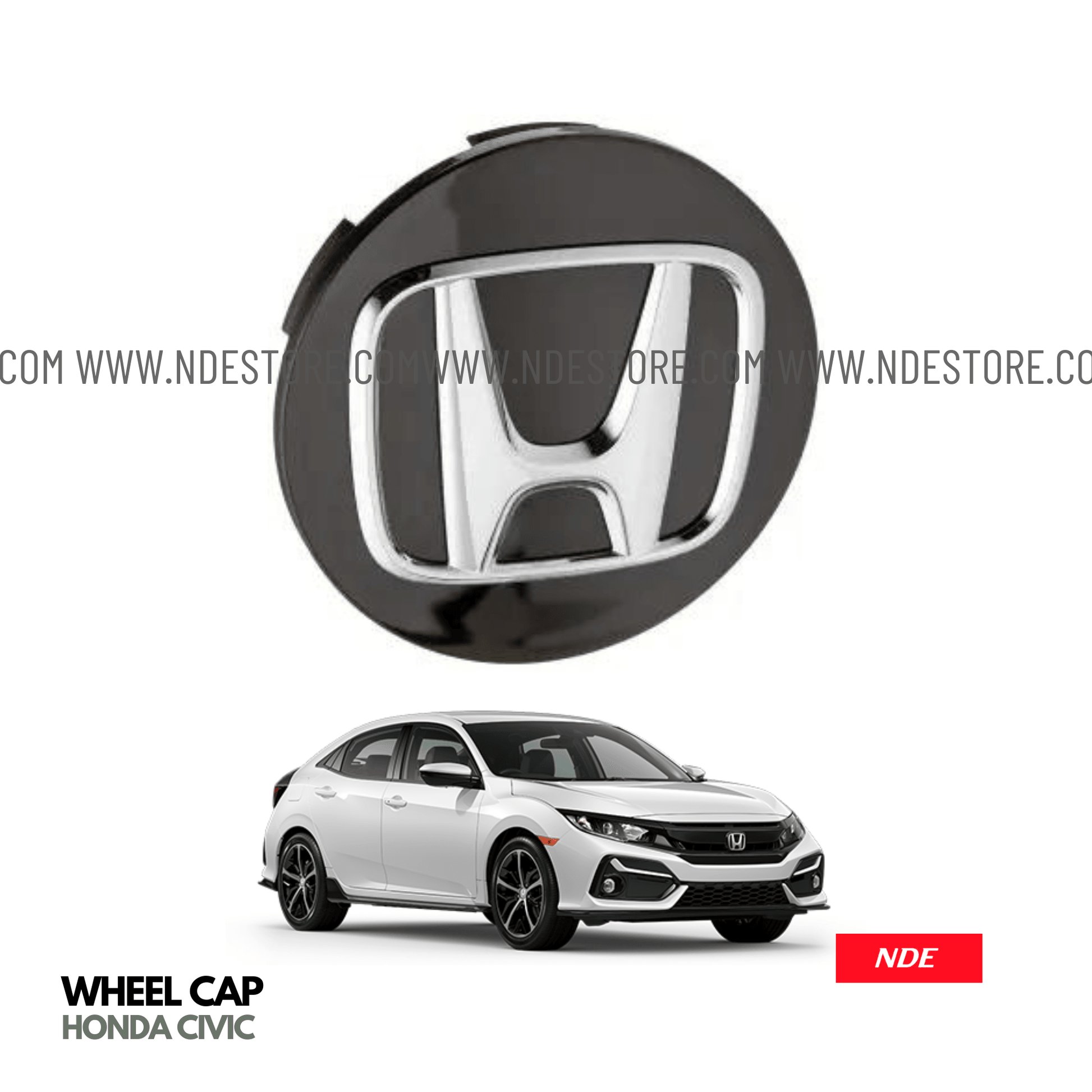 WHEEL CAP FOR HONDA CIVIC (BLACK) - ndestore.com