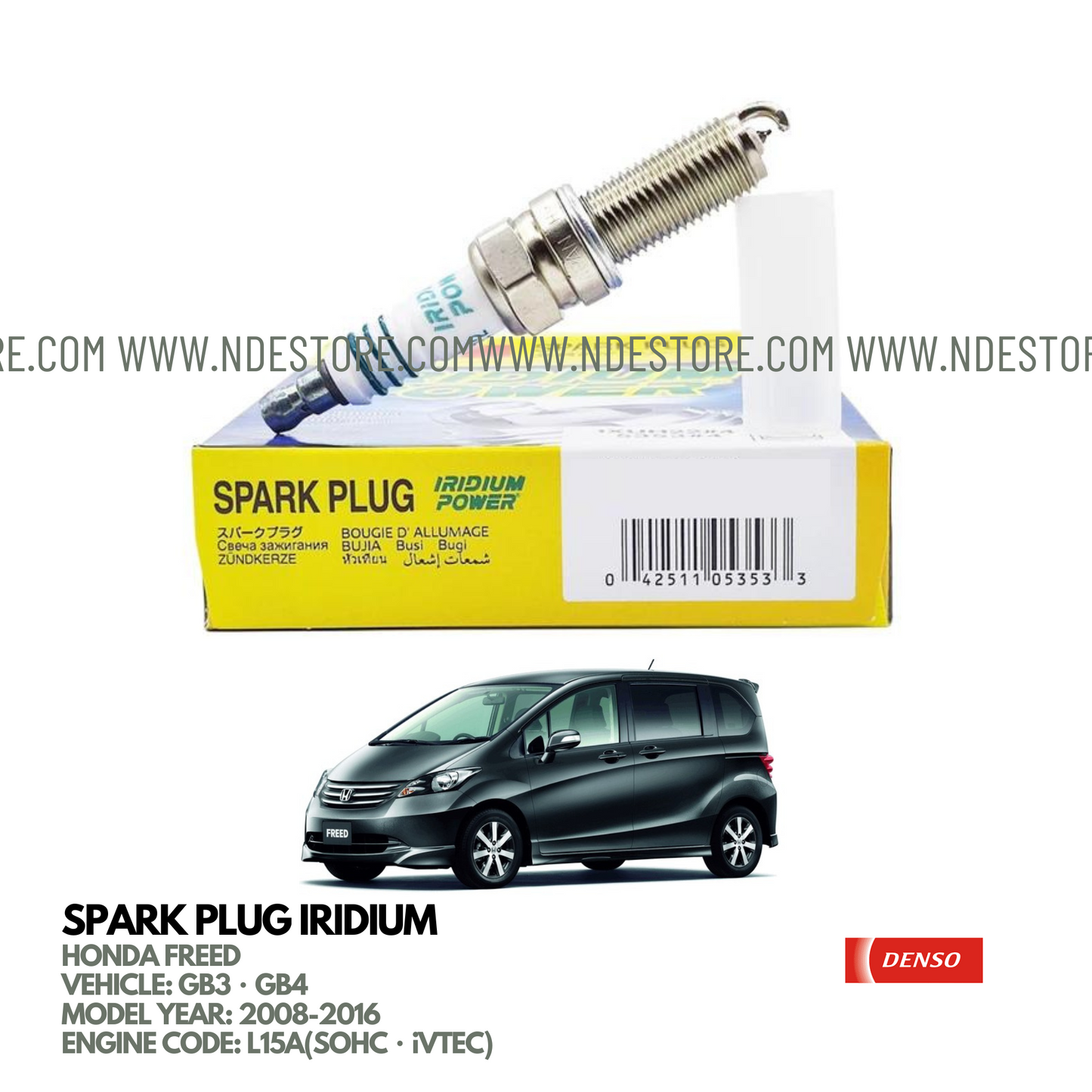 SPARK PLUG DENSO IRIDIUM POWER FOR HONDA FREED (2008-2016)