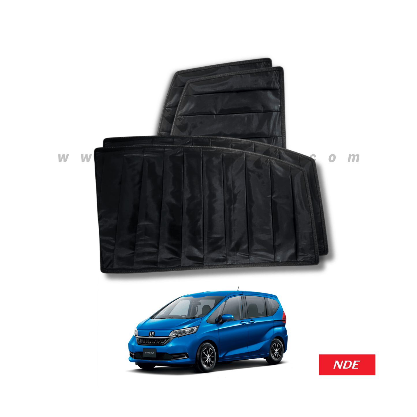 SUN SHADE BLACK WRINKLE FOR HONDA FREED