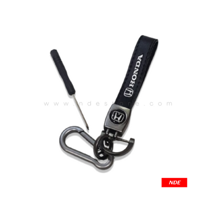 KEY CHAIN LEATHER STRAP WITH HONDA LOGO