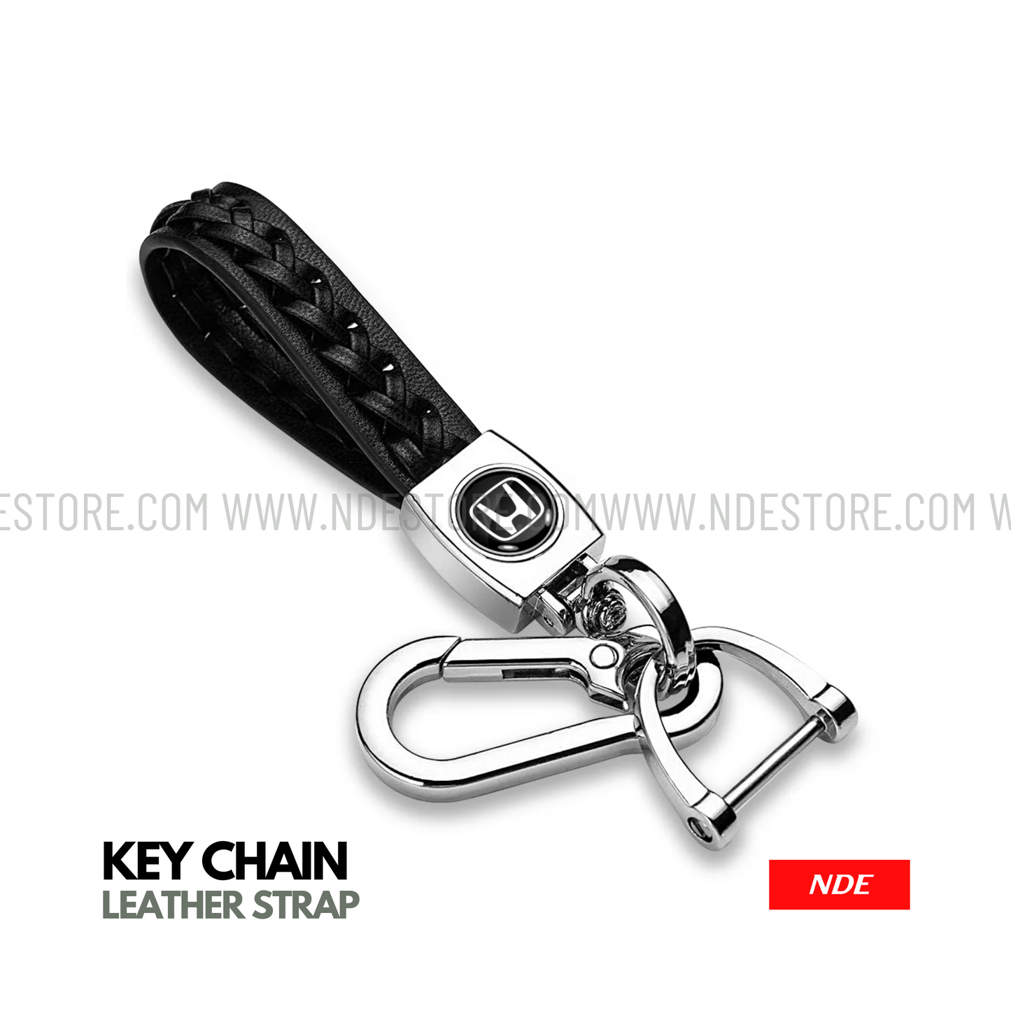 KEY CHAIN LEATHER STRAP WITH HONDA LOGO - ndestore.com