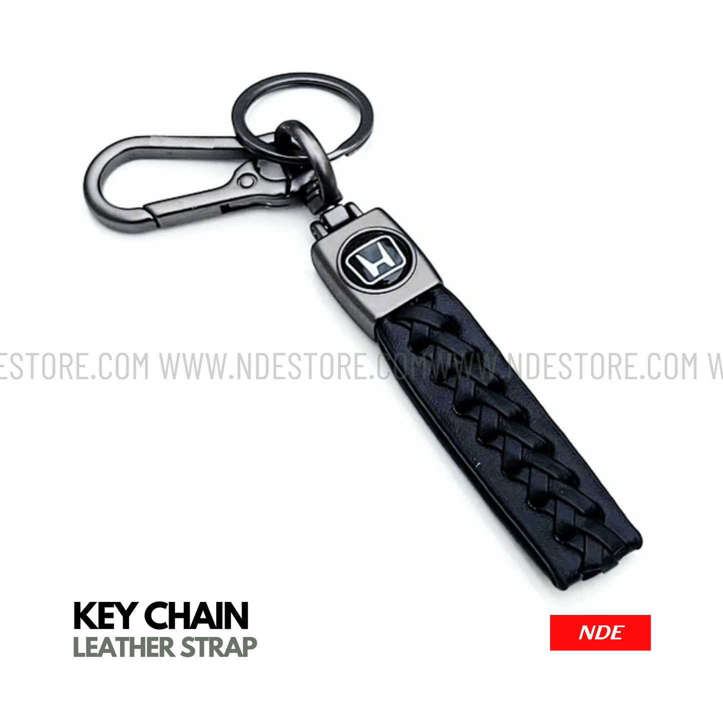 KEY CHAIN LEATHER STRAP WITH HONDA LOGO