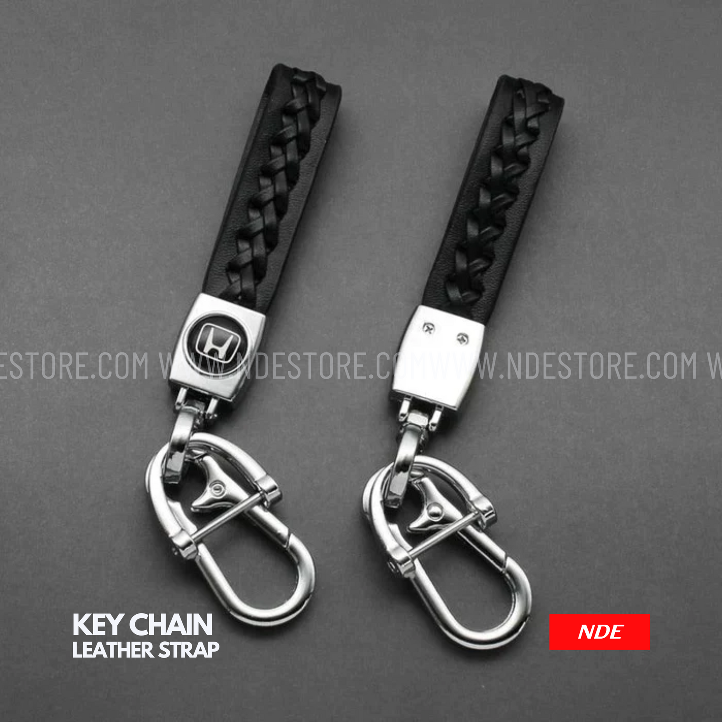 KEY CHAIN LEATHER STRAP WITH HONDA LOGO