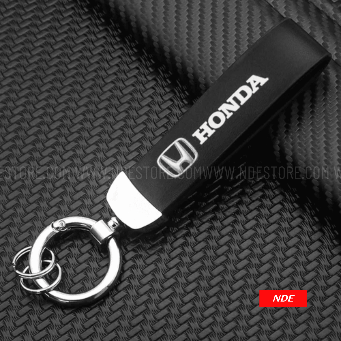 KEY CHAIN LEATHER STRAP WITH HONDA LOGO - ndestore.com