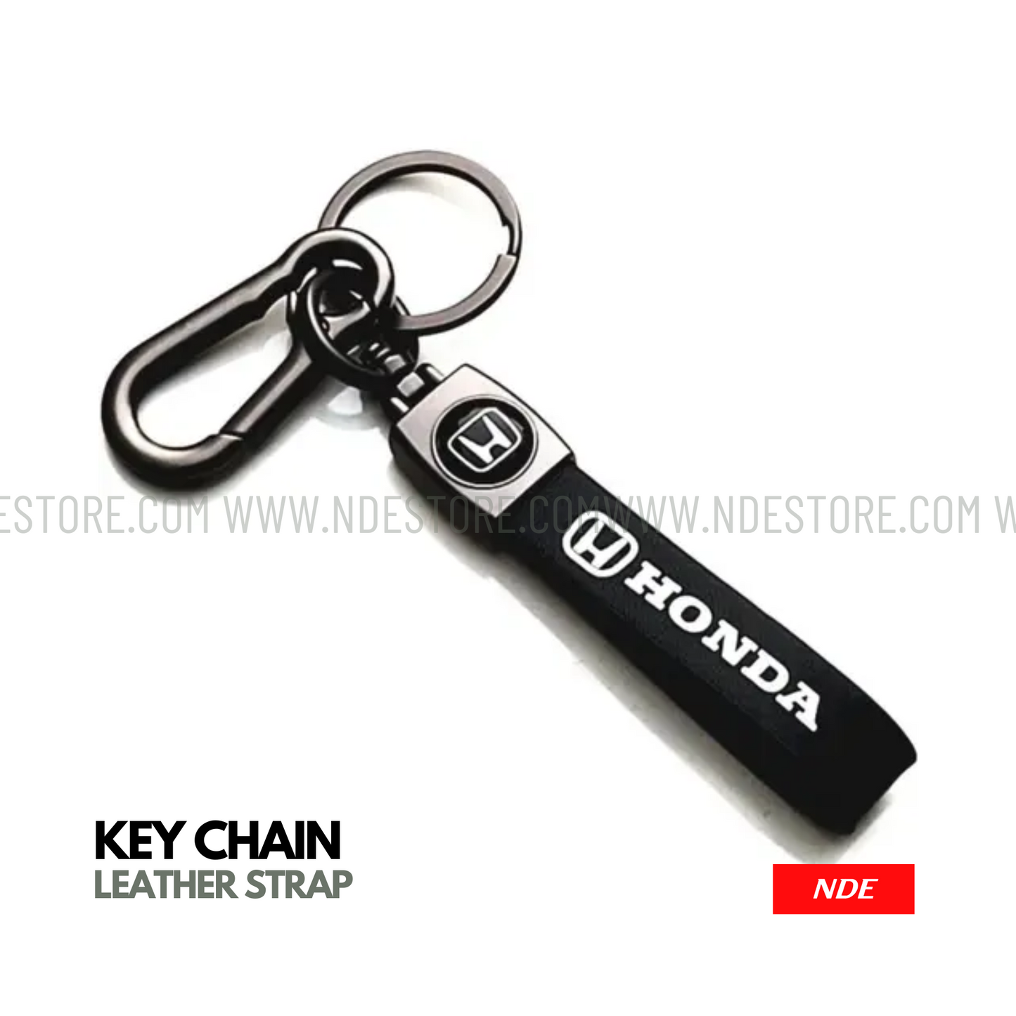 KEY CHAIN LEATHER STRAP WITH HONDA LOGO