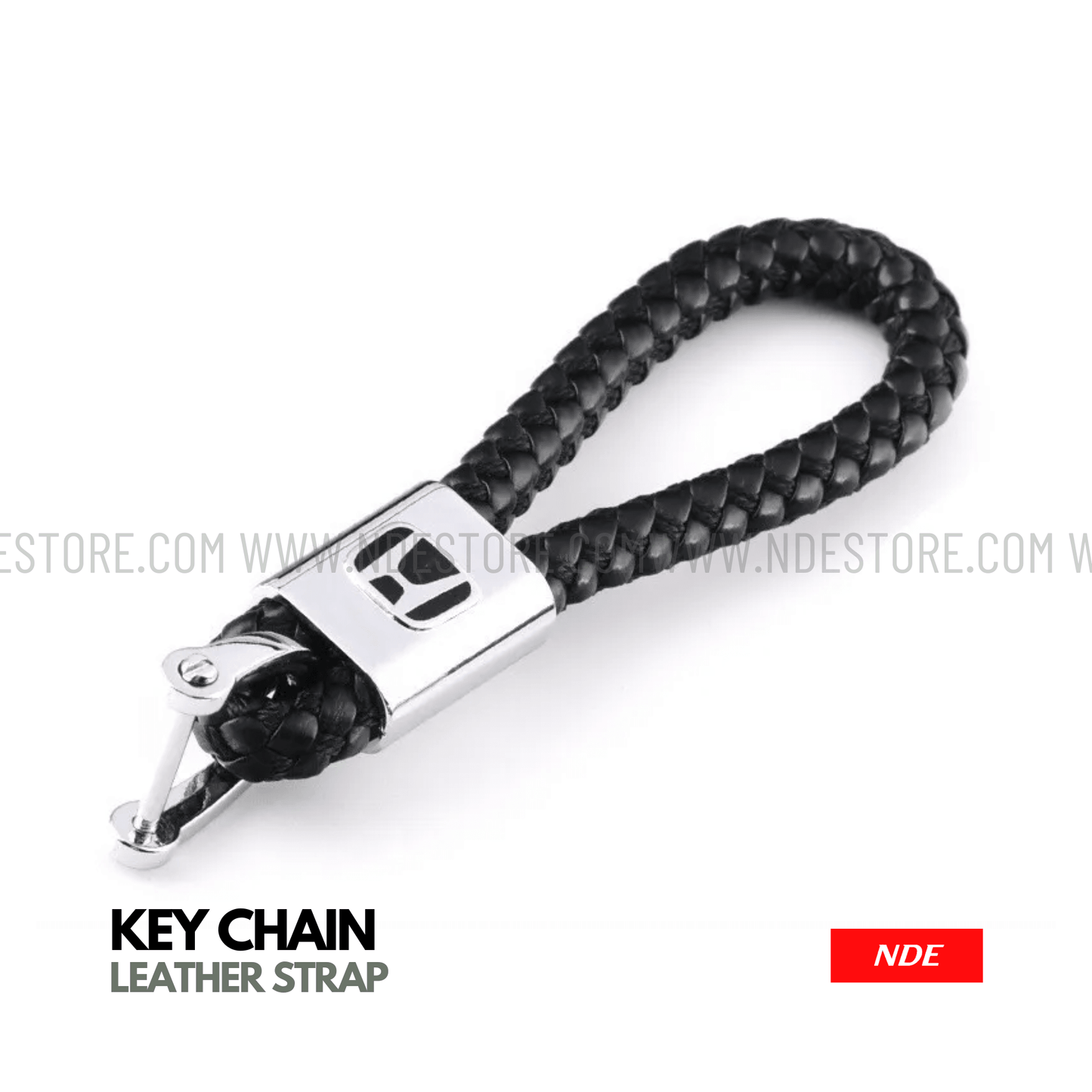 KEY CHAIN LEATHER STRAP WITH HONDA LOGO - ndestore.com