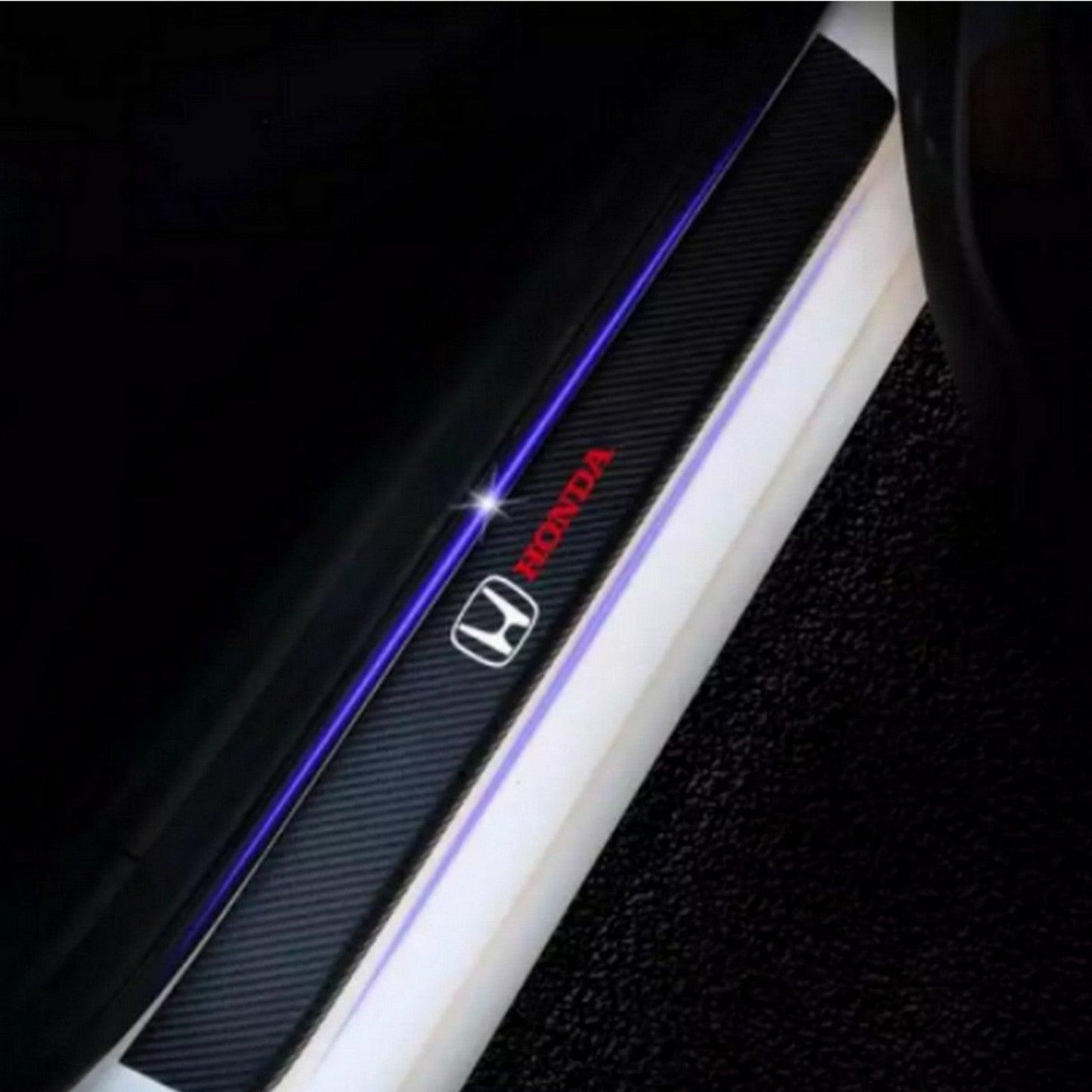 DOOR SILL AREA PROTECTION CARBON FIBER STICKER FOR HONDA - ndestore.com