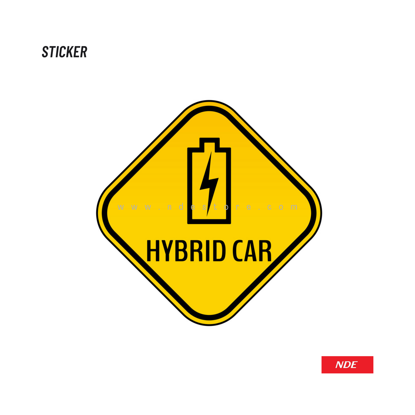 STICKER, HYBRID CAR