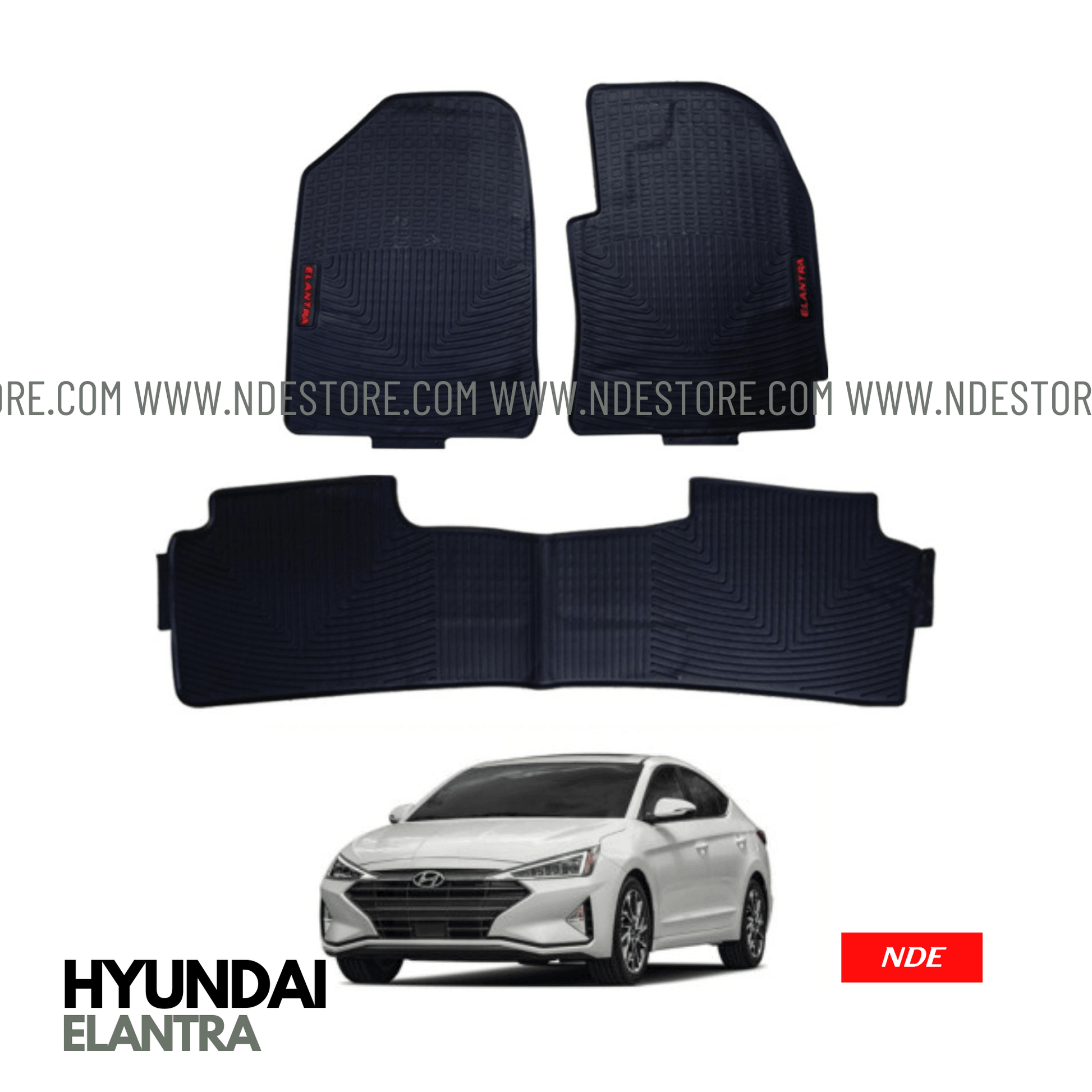 FLOOR MAT RUBBER / LATEX ANTI SLIP FOR HYUNDAI ELANTRA (IMPORTED) - ndestore.com