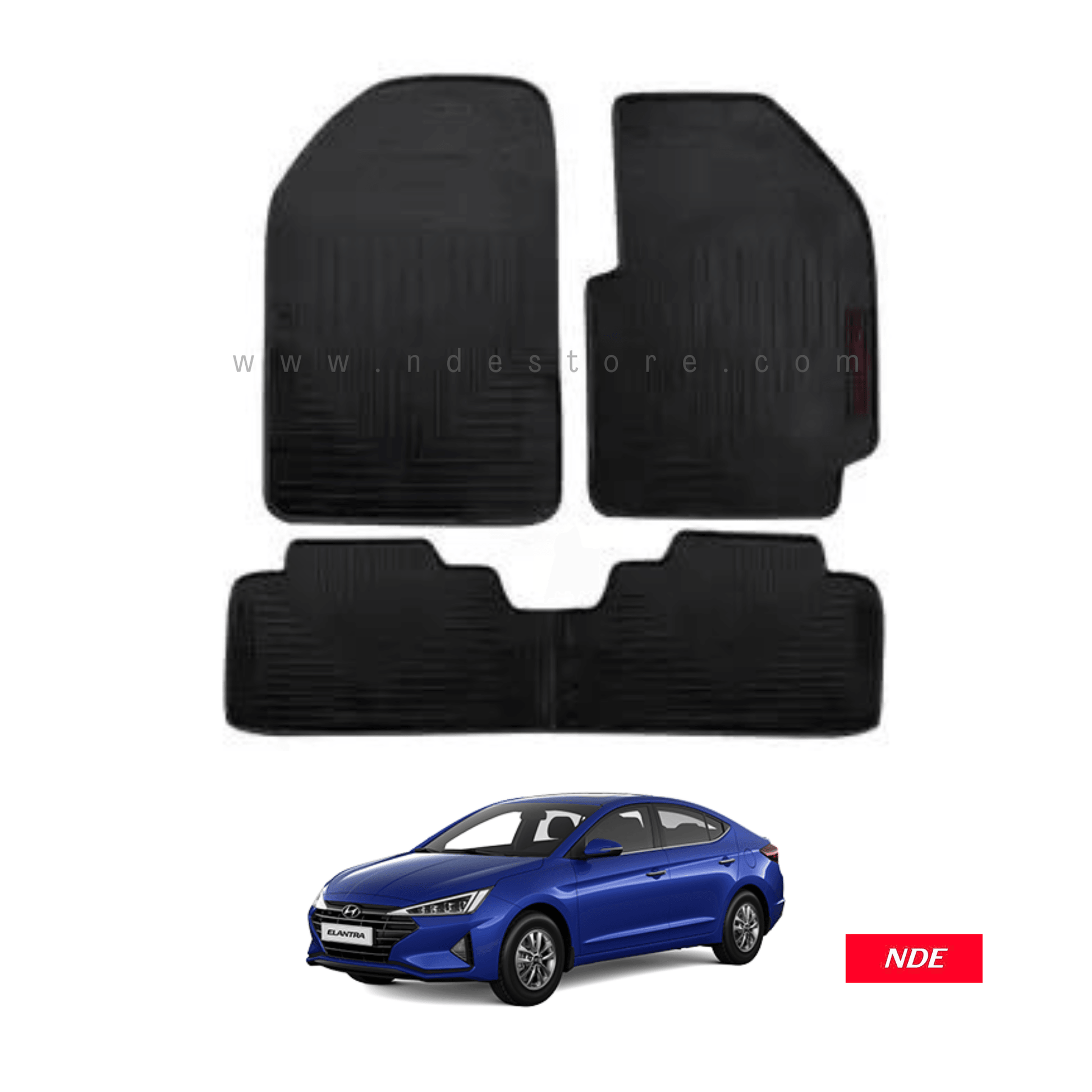 FLOOR MAT RUBBER / LATEX ANTI SLIP FOR HYUNDAI ELANTRA (IMPORTED) - ndestore.com