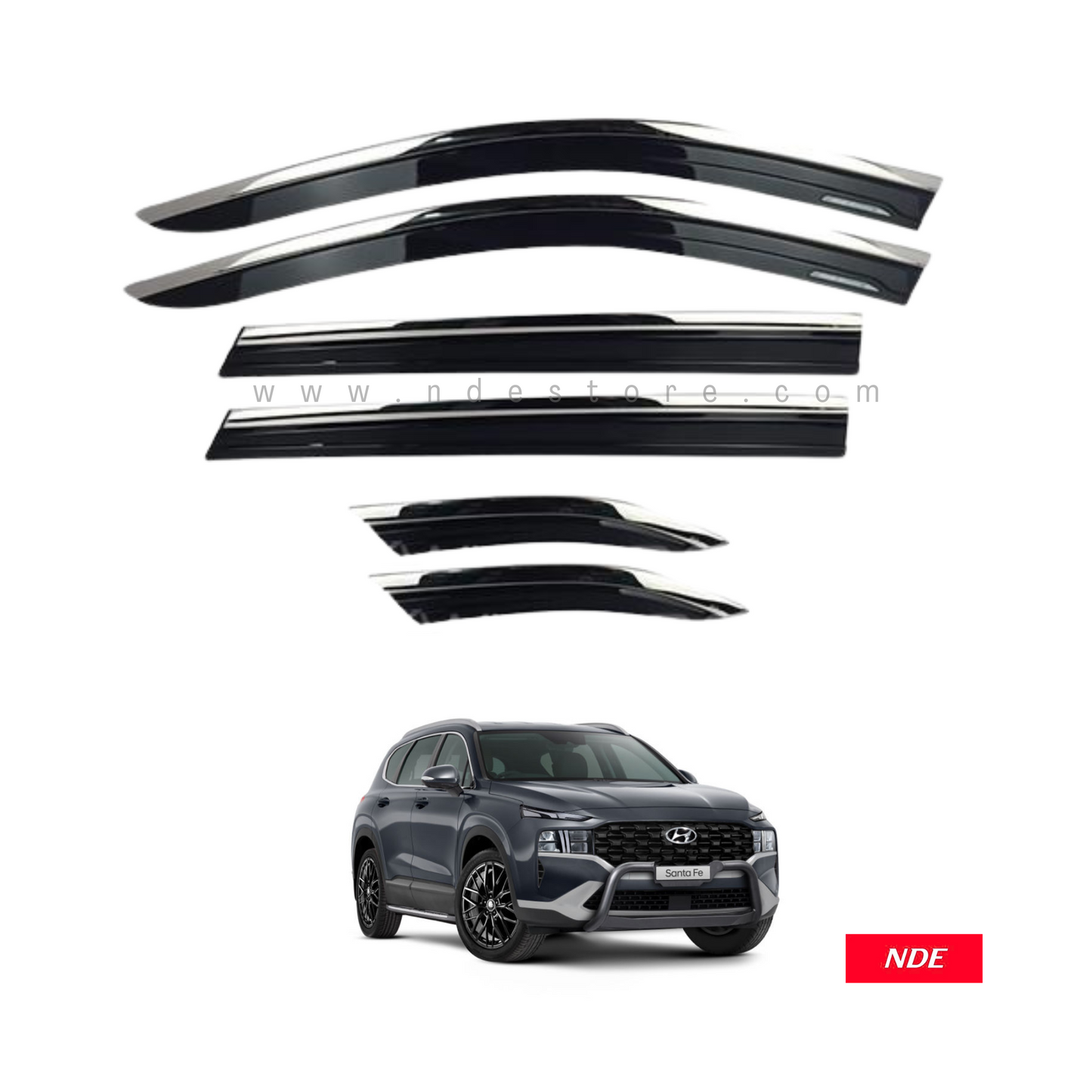 AIR PRESS DOOR WINDOW VISOR FOR HYUNDAI SANTA FE - TXR