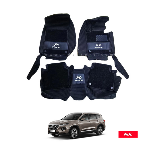 FLOOR MAT 10D WITH HYUNDAI LOGO FOR HYUNDAI SANTA FE