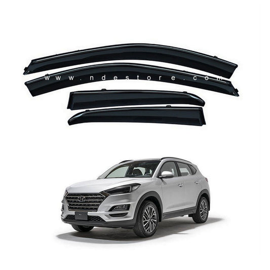 AIR PRESS BLACK TINTED DOOR WINDOW VISOR FOR HYUNDAI TUCSON - TXR