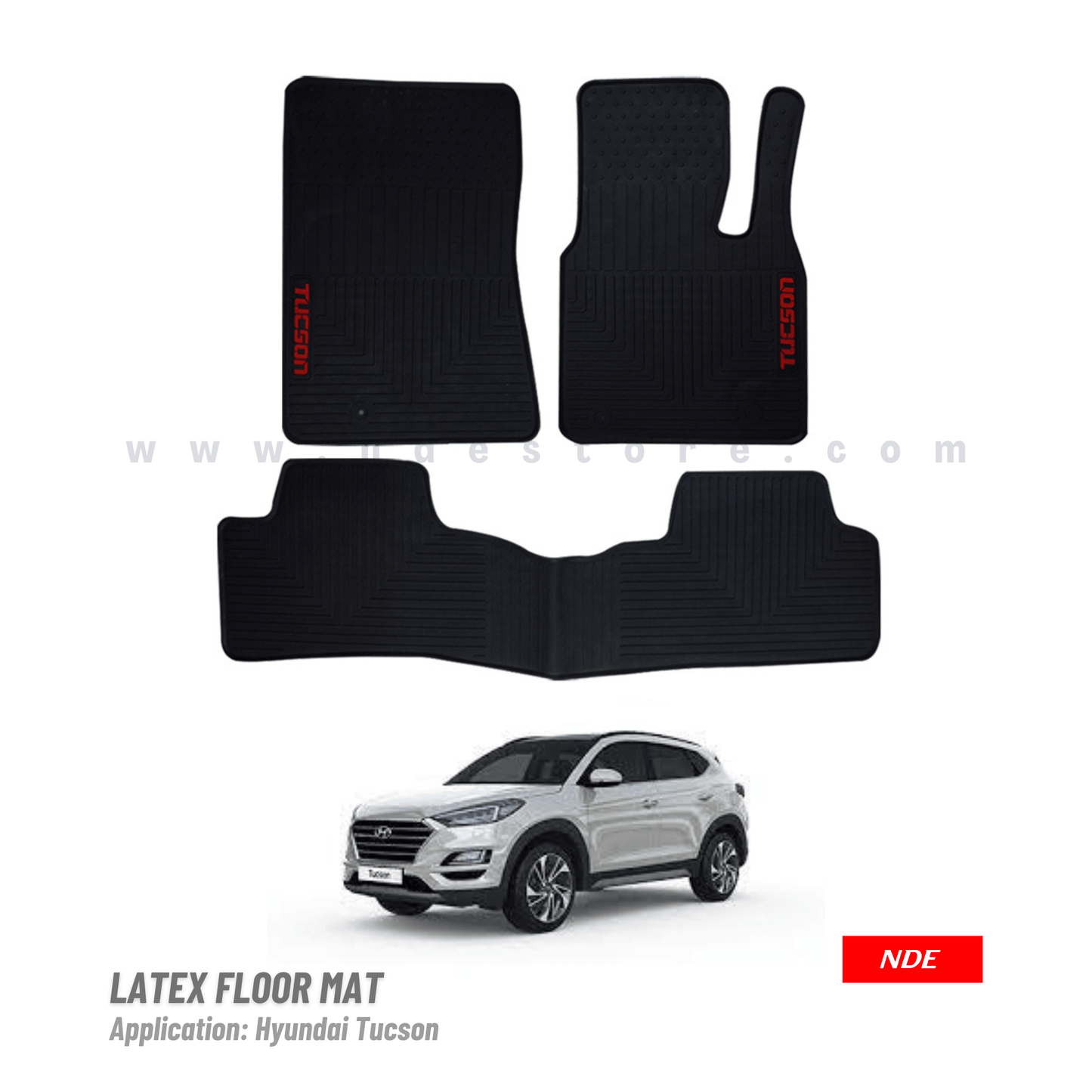 FLOOR MAT RUBBER / LATEX ANTI SLIP SILICONE FOR HYUNDAI TUCSON (IMPORTED) - ndestore.com