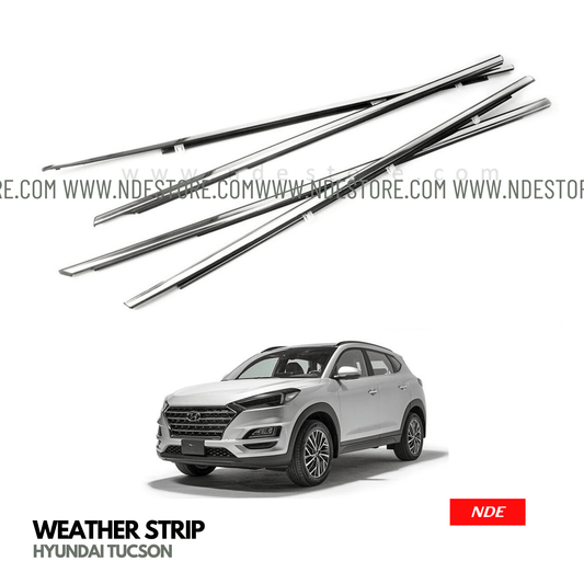 WEATHER STRIP CHROME COVER FOR HYUNDAI TUCSON - ndestore.com