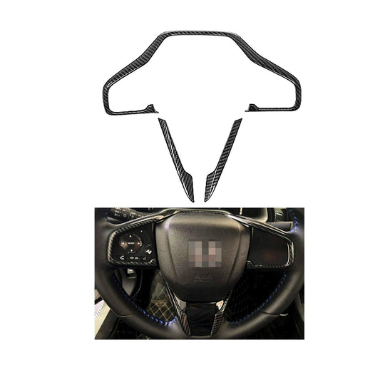 TRIM STEERING FRAME COVER CARBON FIBER FOR HONDA CIVIC (2016-2020) - ndestore.com