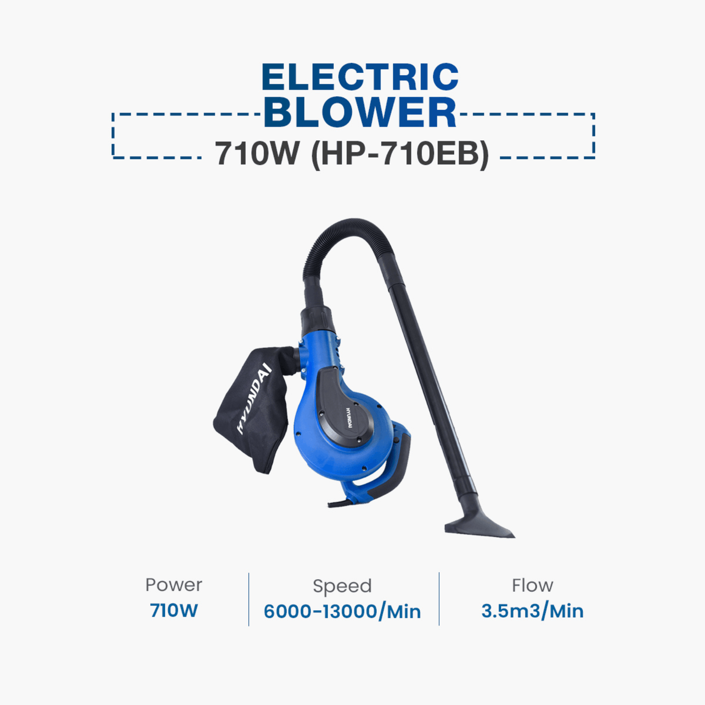 ELECTRICAL BLOWER 710W HYUNDAI - ndestore.com