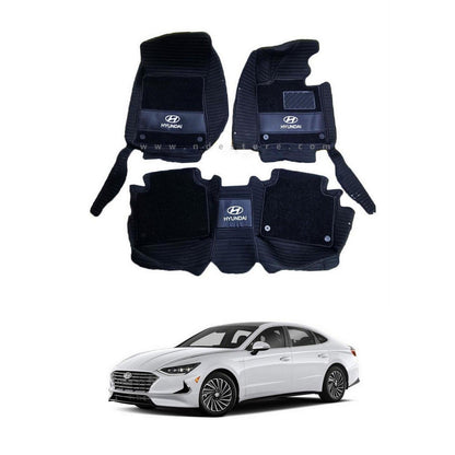 FLOOR MAT 10D WITH HYUNDAI LOGO FOR HYUNDAI SONATA - ndestore.com