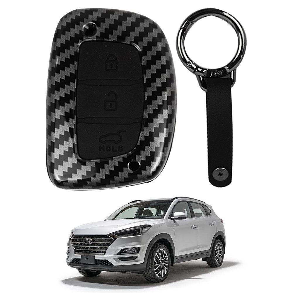 KEY COVER CARBON FIBER STYLE FOR HYUNDAI TUCSON